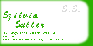 szilvia suller business card